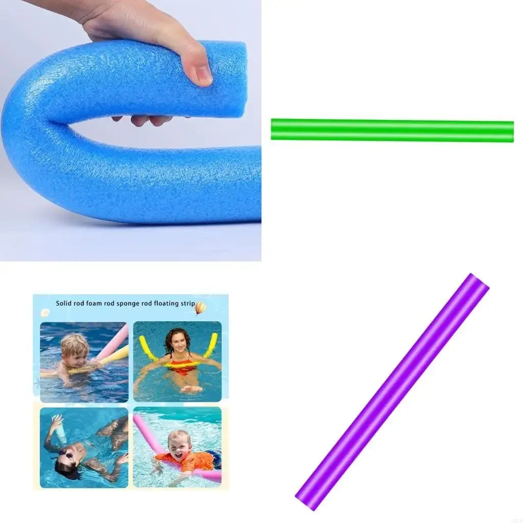 أنابيب رغوة ملونة زاهية عصا عائمة للسباحة 60 بوصة نودلز حمام السباحة للمتعة العائلية والأنشطة الرياضية المائية 15UB #1