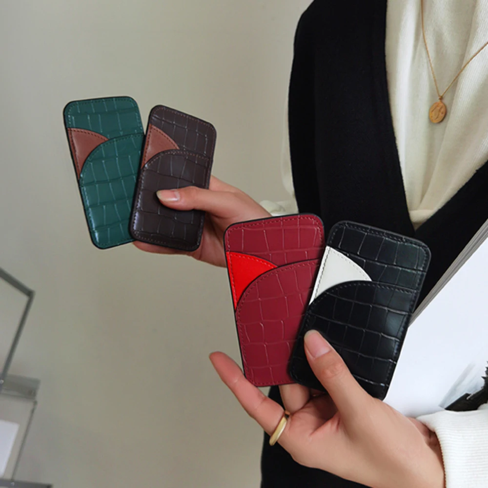 Embossed Crocodile Leather Card Holder Fashion Custom Slim Men Credit Card Case Wallet Mini Personalize Letters Women Purse