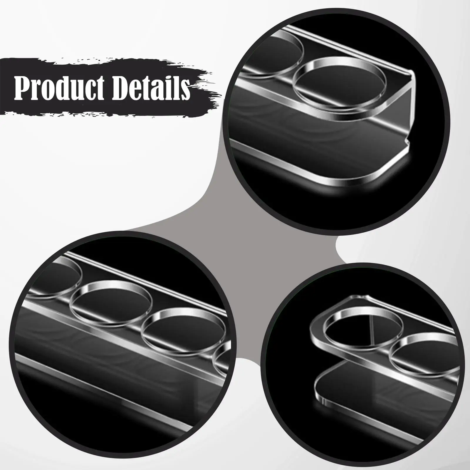 Clear Acrylic 8 Hole Vial Rack for Fridge Small Bottle Holder Wall Mount Refrigerator Storage Organizer Transparent Lab Shelf