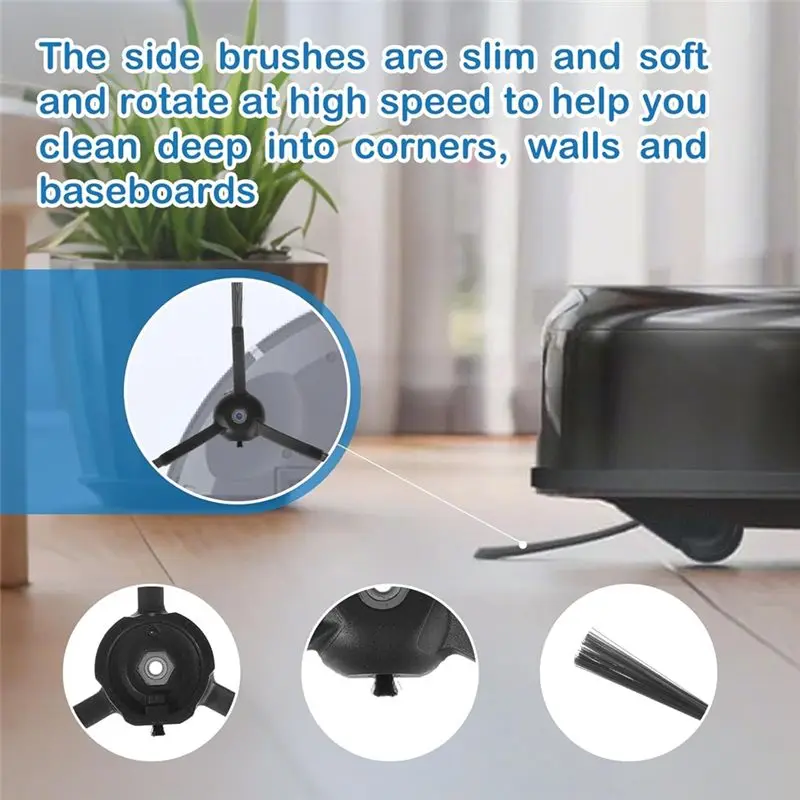 N85R-For Airrobo T20+ Vacuum Cleaner Replacement Parts Main Side Brush Hepa Filters Mop Pads Dust Bags Accessories