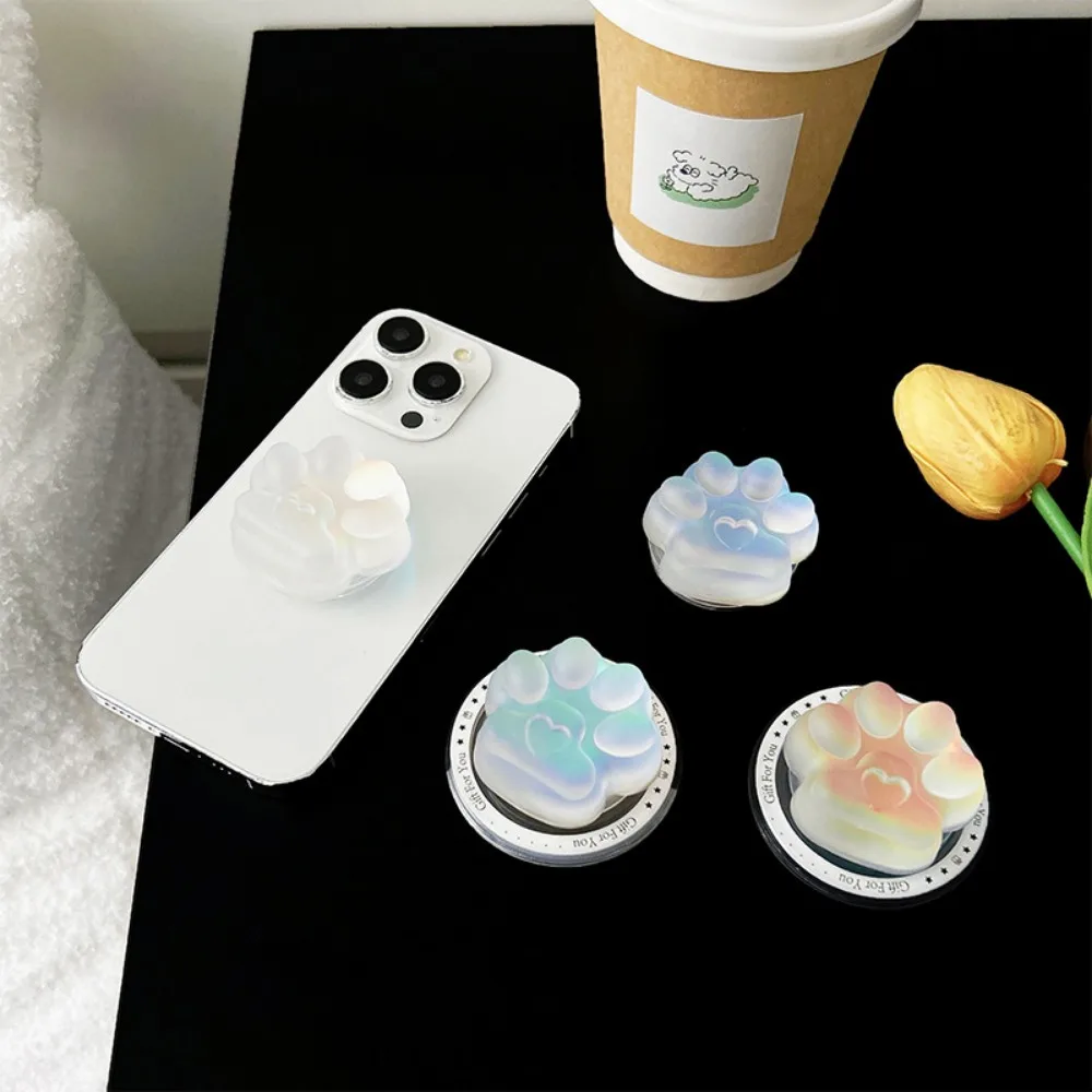 

Colorful laser 3D cat claw mobile phone airbag bracket magnetic suction or back sticker creative retractable support frame