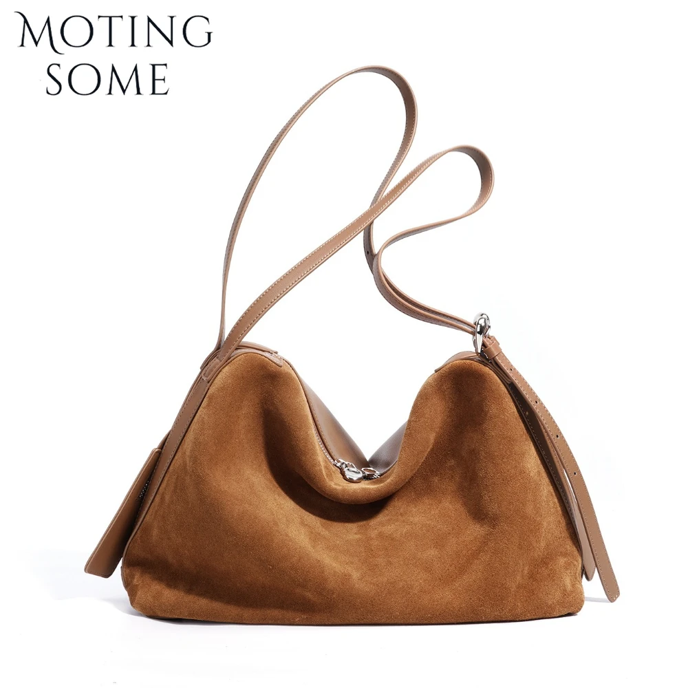 

Motingsome Winter Bags Women Suede Bags Shoulder Roomy Hobos Satchel Large Capacity Lady Fashion Handbag Retro Boston Purse