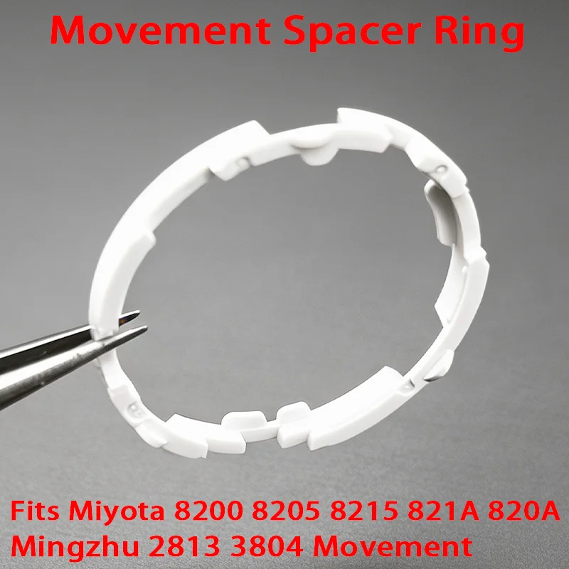 2/5/10pcs Watch Movement Spacer Ring Fit Miyota 8200 8205 8215 821A 820A Mingzhu 2813 3804 Movement Plastic Fixed Movement Ring
