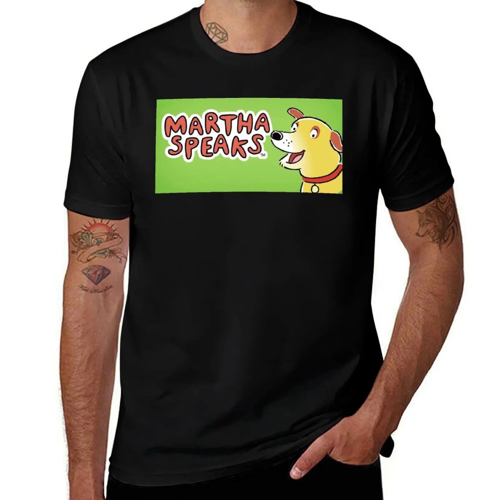 

Футболка MARTHA SPEAKS, мужские хлопковые забавные черные хлопковые футболки, однотонная мужская футболка в упаковке