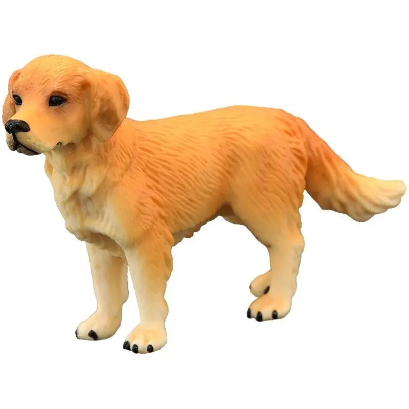 Solid Children's Realistic Animal Toy Animal Model Golden Retriever Hunting Dog Pet Dog Cognitive Gift Ornament