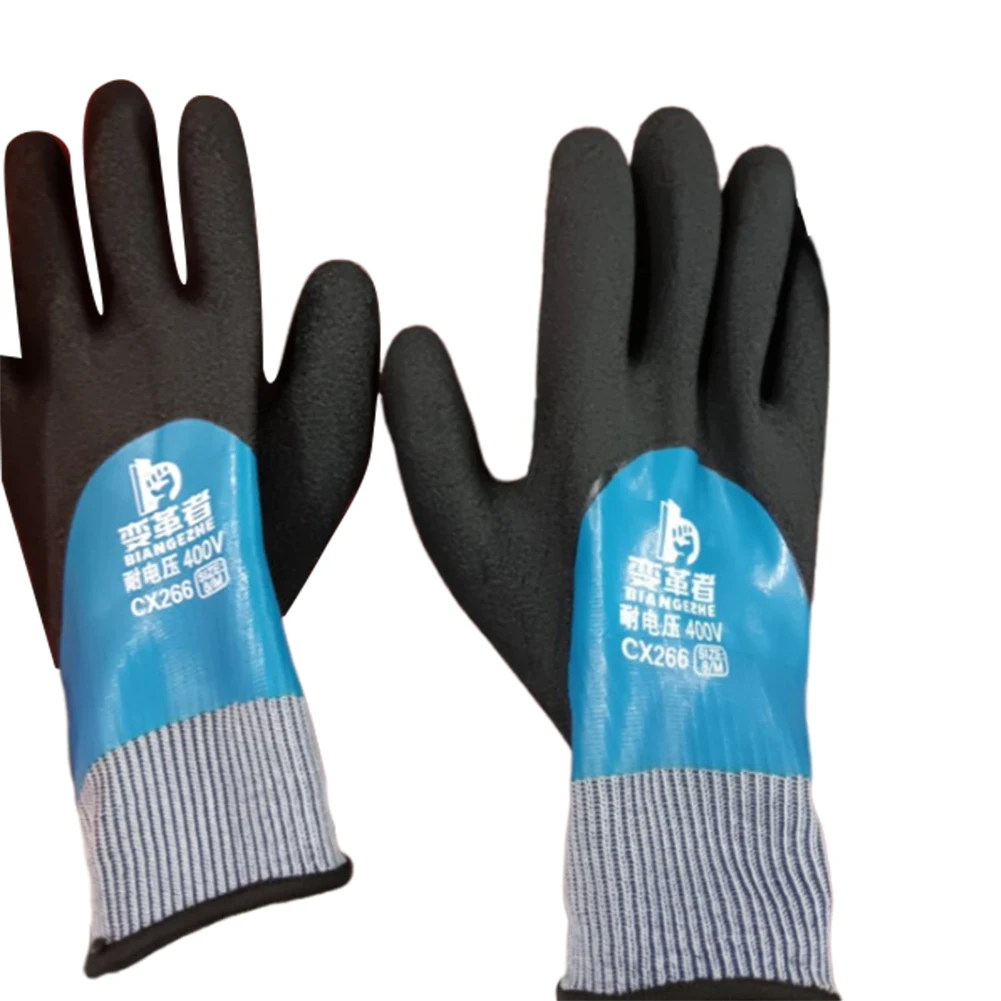 Guantes aislantes para electricista, manoplas protectoras portátiles de bajo voltaje, 400V, resistentes al agua, novedad