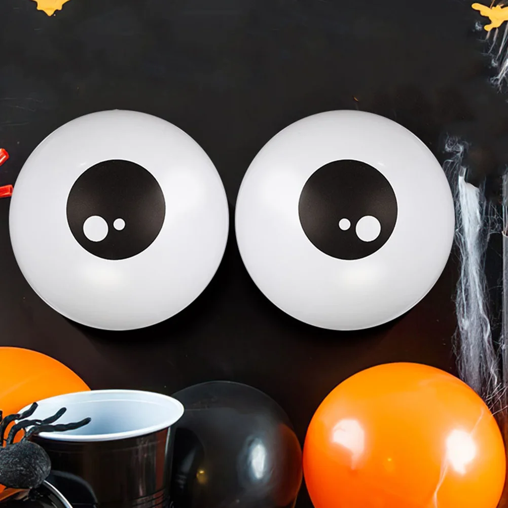 

200Pcs Eyeball Balloons Halloween Small White 5 Inch Latex Cartoon Eyeball Party Decor Scary Eye Balloon Scary Balloons