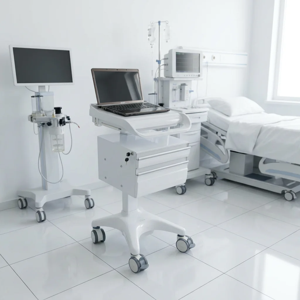 Portable and Lightweight Multi-storey Storage Hospital Trolley for Emergency Room, Intensive Care Unit