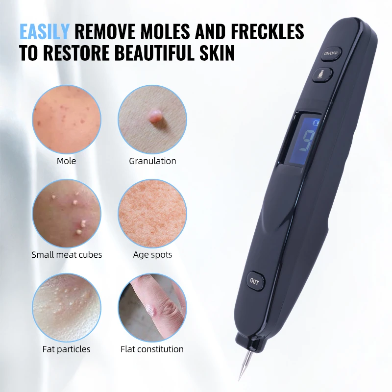 Bolígrafo profesional para eliminar crema facial con topo de verrugas; bolígrafo para eliminar verrugas en la piel de topo; herramienta de cuidado de belleza para eliminación de manchas negras de tatuaje topo.