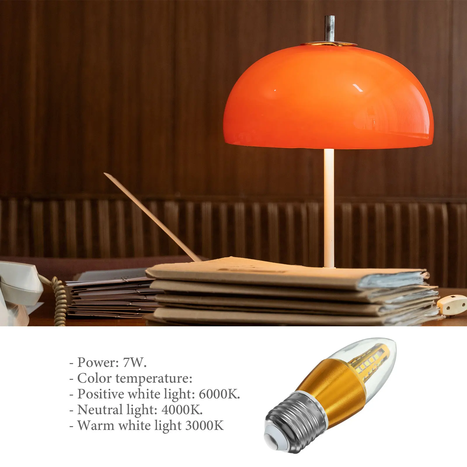 2 قطعة 7 واط LED لمبة اللون تغيير عكس الضوء ضوء متعدد الأغراض مادة الكمبيوتر مقاومة درجات الحرارة العالية الاستخدام المنزلي #4