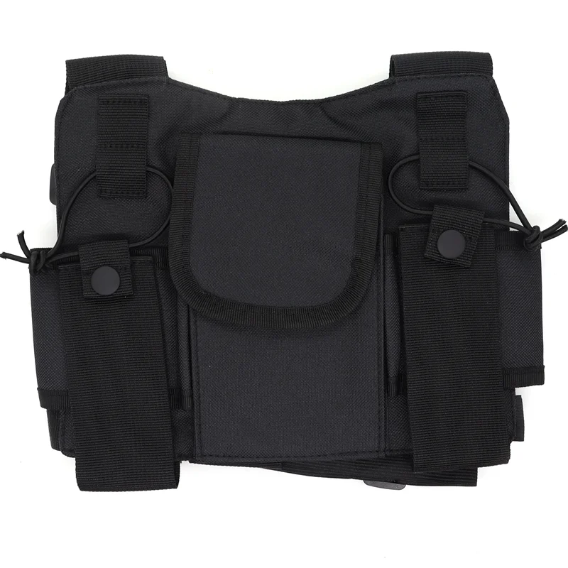 Ham Radio Hip Hop Front Pack West Wist Pouch Holster Vest Men Tactical Chest Rig Bag for Wouxun Baofeng UV-5R UV-82 bf-888S