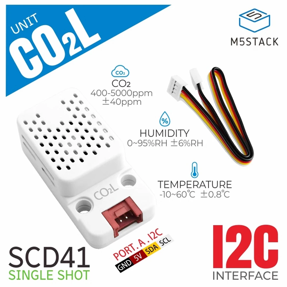 M5Stack  CO2L Unit with Temperature and Humidity Sensor (SCD41)
