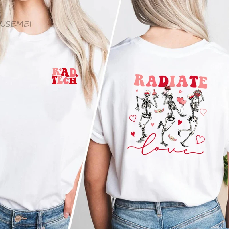 バレンタインデーx rayテクノロジーTシャツ,男性用半袖カジュアルTシャツ