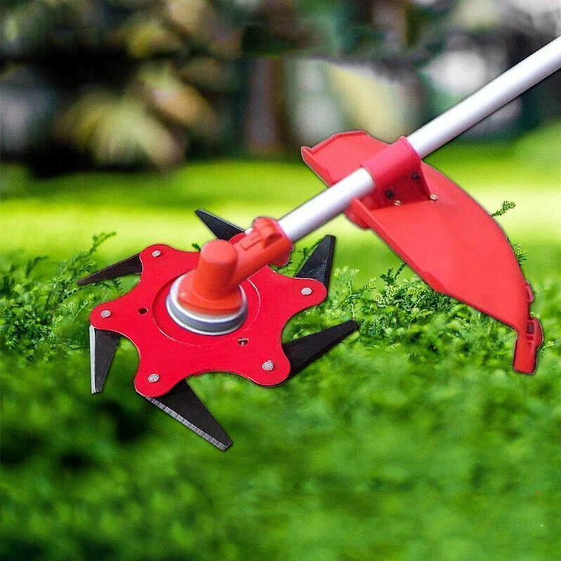 Manganese Steel Cutter Blade 6 Teeth Grass Durable Trimmer Head Lawn Weeding Garden Tools Supplies Accessories mower  lawn