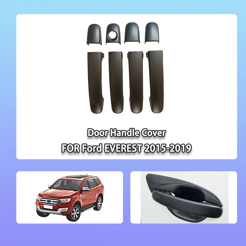 

Abs Plastic Black Color Door Handle Cover for Ford Everest 2015-2019 Exterior Body Kits Accessories Trim