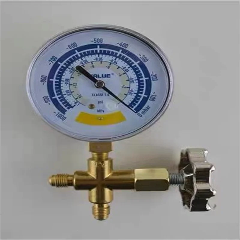 Imagem -02 - Peça Medidor de Bomba de Vácuo R22 Conjunto de Ferramentas de ar Condicionado Conjunto de Líquido Medidor Coletor 60 mm 80 mm 1