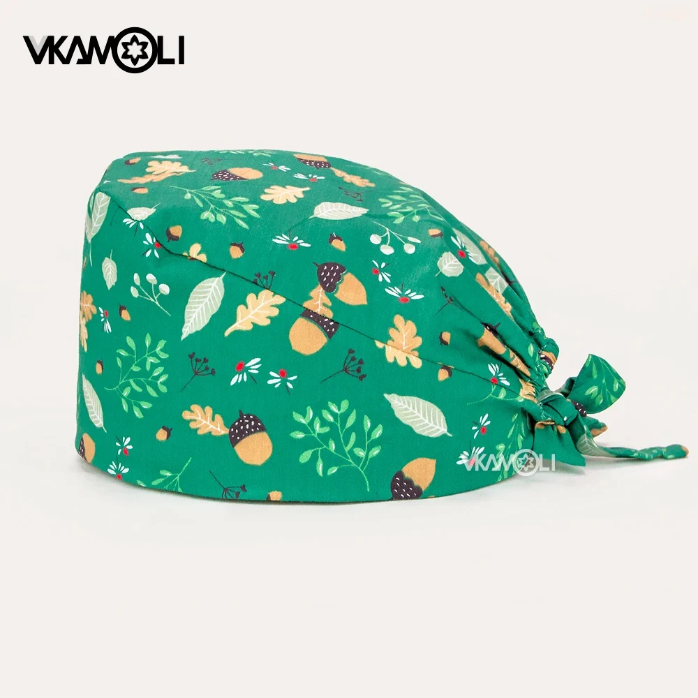 Floral Printing women's operating room hats cotton hat nurse Scrub hat beauty salon nursing cap laboratory fashion Scrub Cap