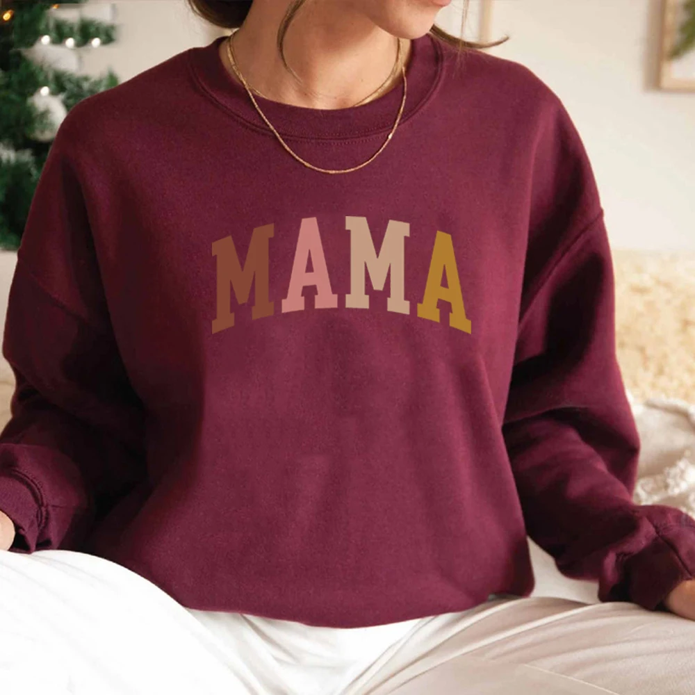 Mama Sweatshirt Mother\'s Day Gift Grandma Sweatshirts Gift for Mother Mom Hoodie Mama Crewneck Pullovers New Mom Clothes