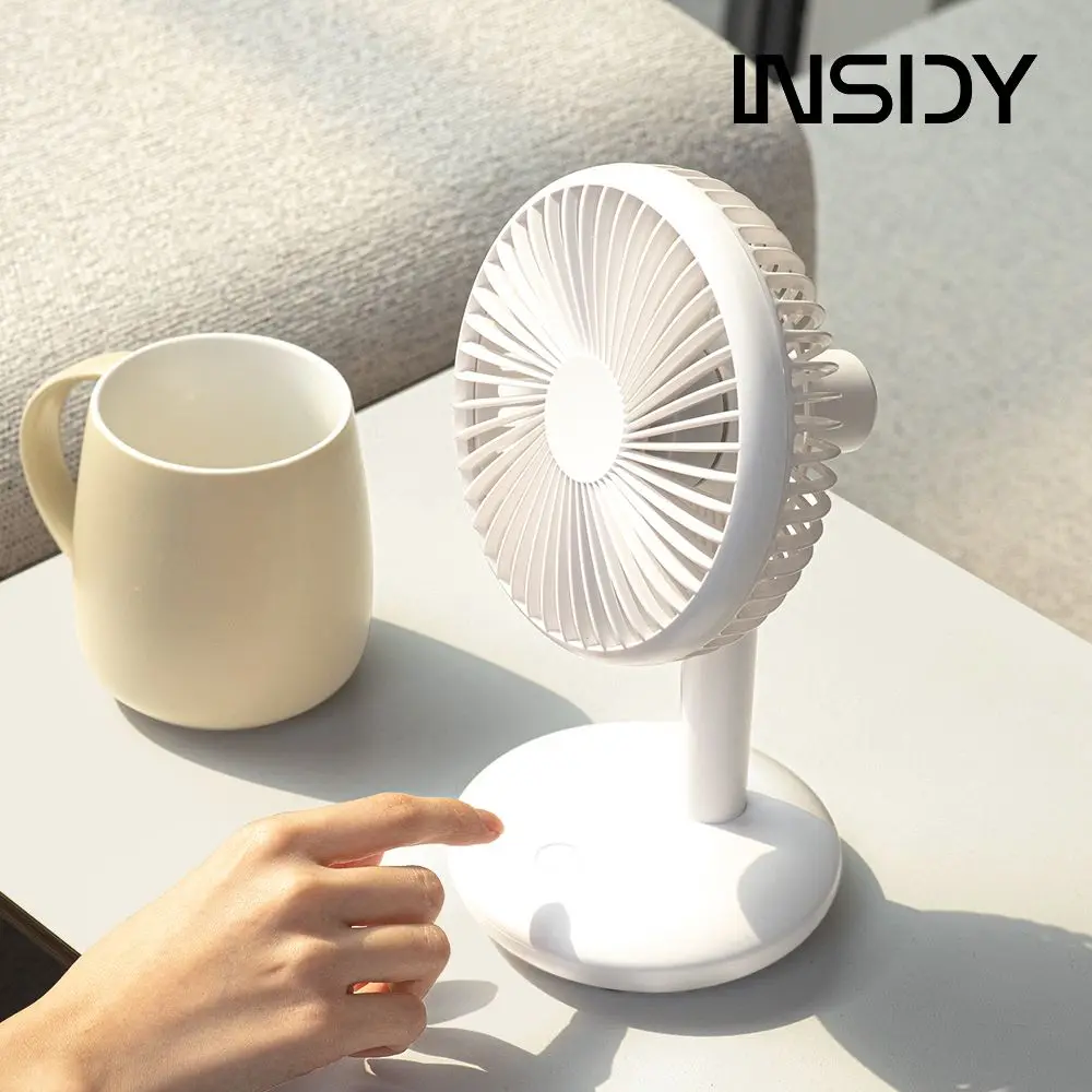 INSIDY desk small fan wireless camping office desk rechargeable mini table ISF-100