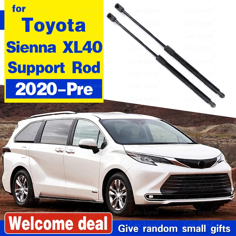 Car Hood Strut Bars Hydraulic Rod Shock Spring Support Gas Accessory Absorber Damper Lift For Toyota Sienna 2020 2021 2022 XL40