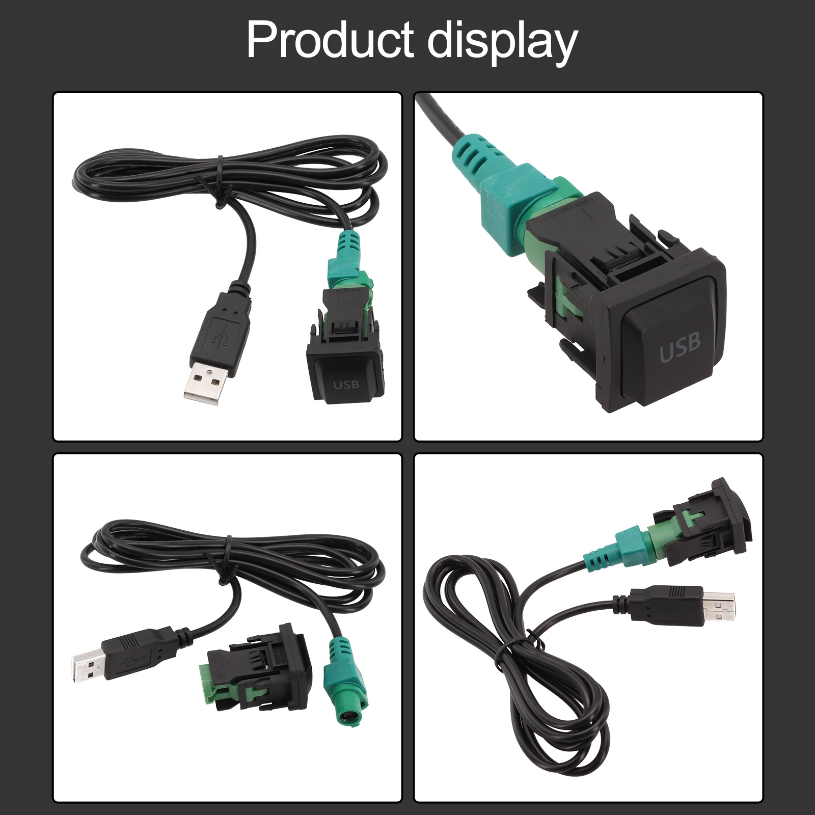 

USB-адаптер для приборной панели автомобиля, USB-аудиоадаптер для автомобиля, устанавливаемый на приборную панель, напряжение 12В, износостойкий.