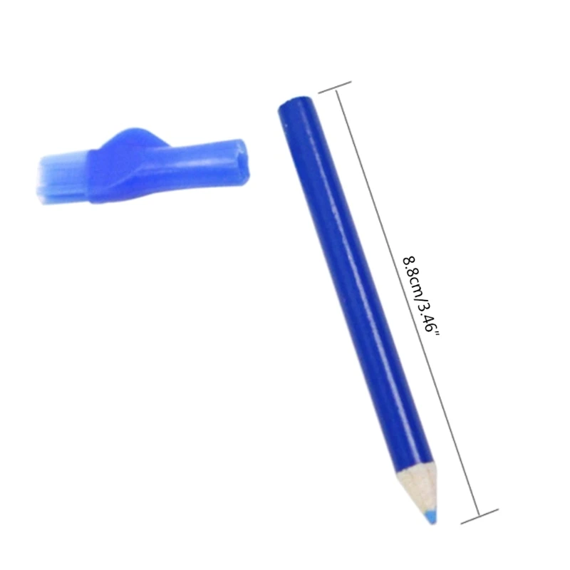 6PCS Tailors ชอล์กดินสอผ้าดินสอพร้อมหมวกแปรง,Erasable เย็บ Mark ดินสอสำหรับผ้า Tracing Quilting