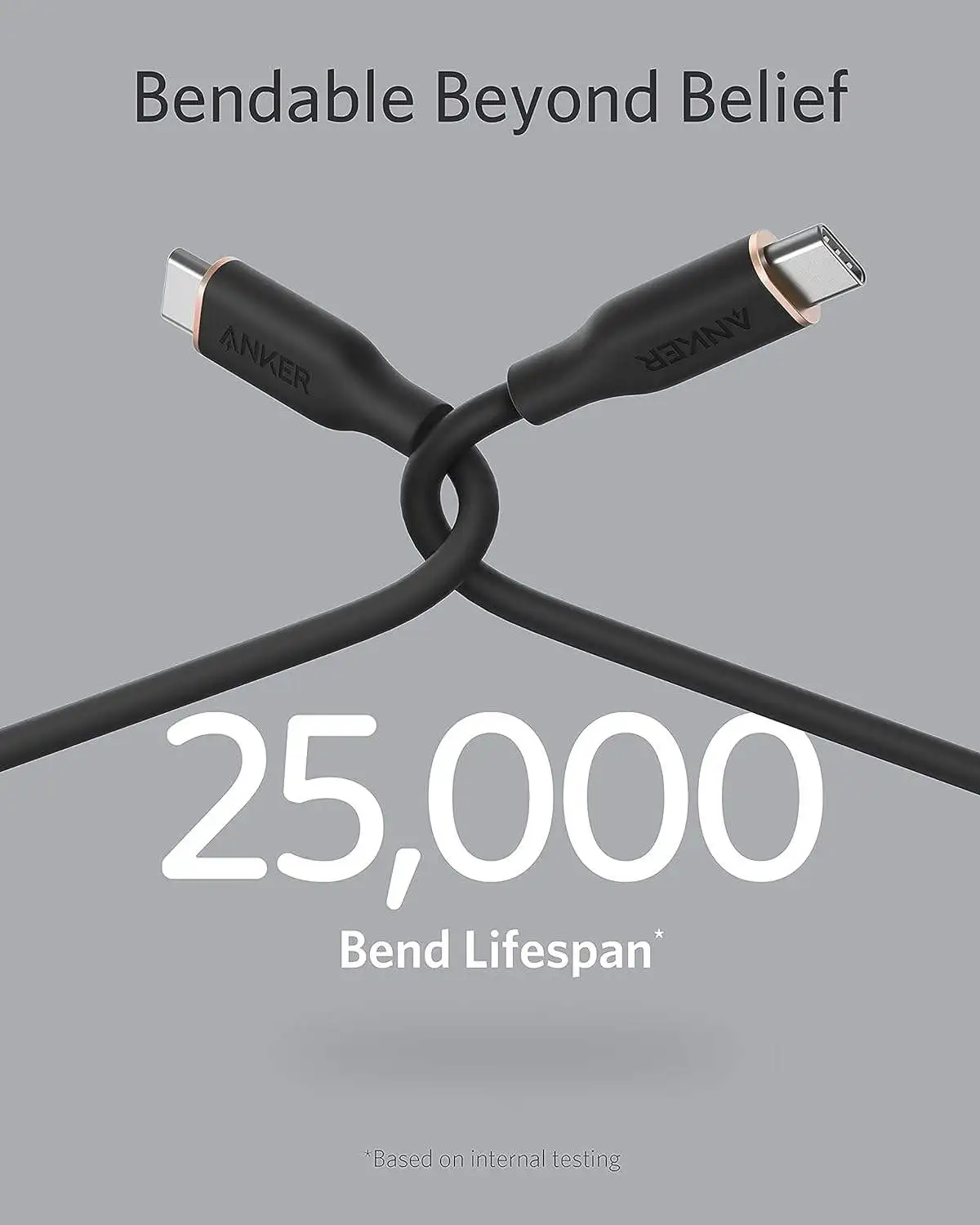 Anker 643 USB C to USB C Cable 3ft 100W Silicone Cable USB 2.0 Type C Portable Charging Cable Fast Charge
