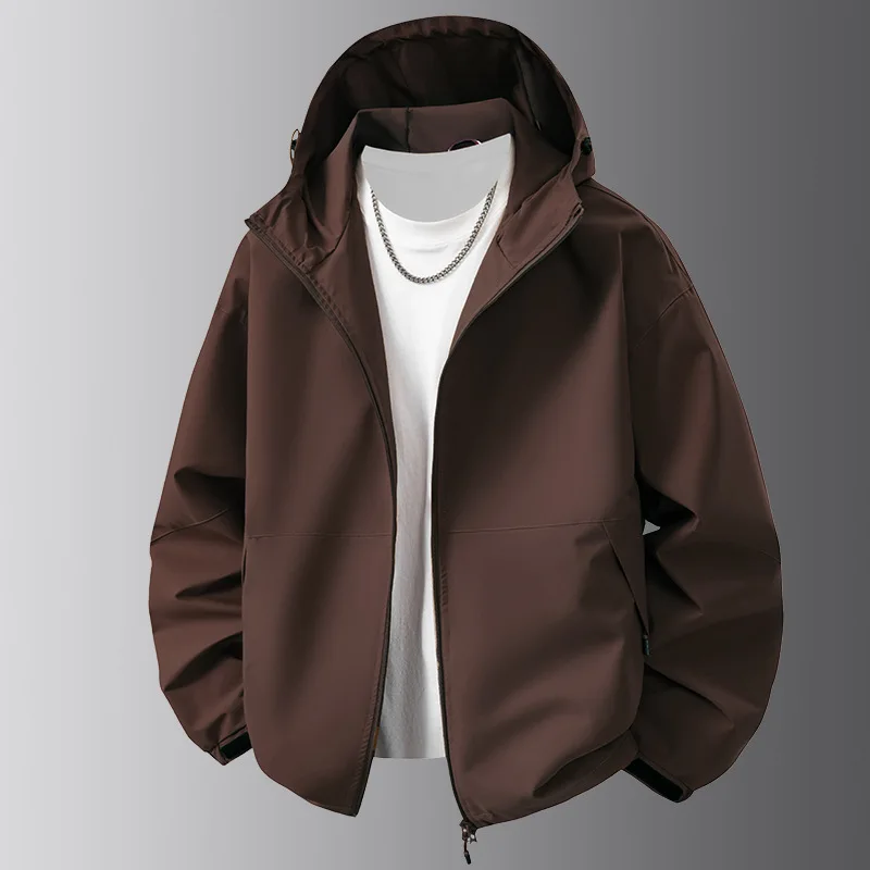 

Men's Fashionable Hooded Jacket Spring Autumn 2025 Classic Casual Trendy Versatile Simple Design Elegant Streetwear