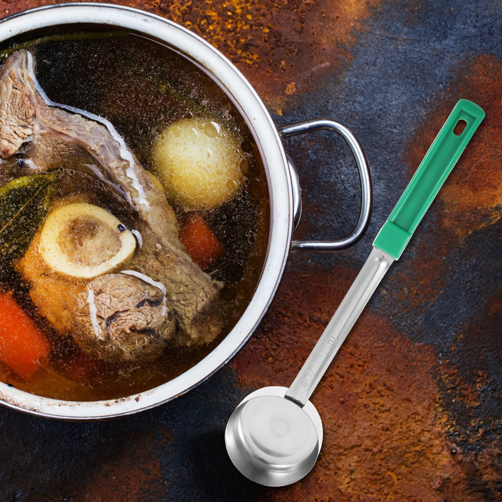 

Premium Portion Control Serving Long Spoon Sturdy Ladle Compact Lightweight Sauce Spoon Portable Practical Gift Kitchen