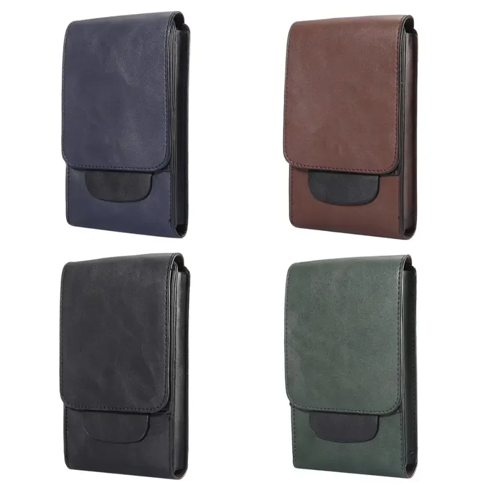 Pu Leather Waist Belt Clip Phone Pouch Case For iPhone Samsung Galaxy Xiaomi Redmi Huawei OnePlus OPPO Motorola Bag