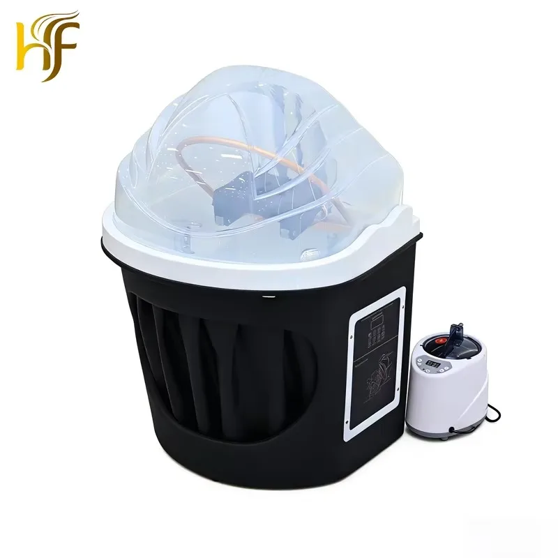 

Head Spa Head Basin With Tubing Acrylic Head Treatment Shampoo Basin Water Circulation Steam System