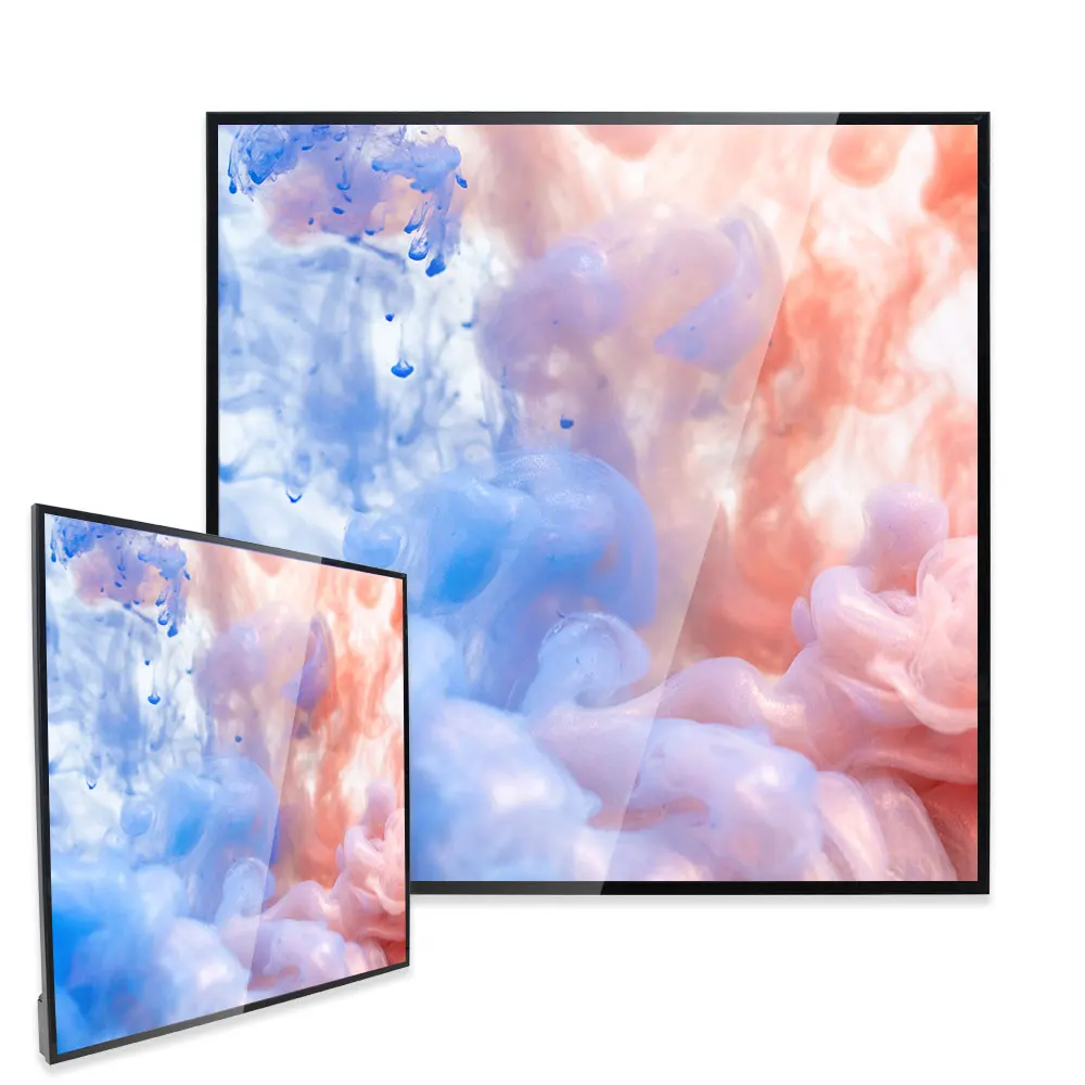Custom 17 Inch Square Lcd Screen Digital Signage Android 1:1  Wall Mounted Art Square Display For Museum Art NFT Painting