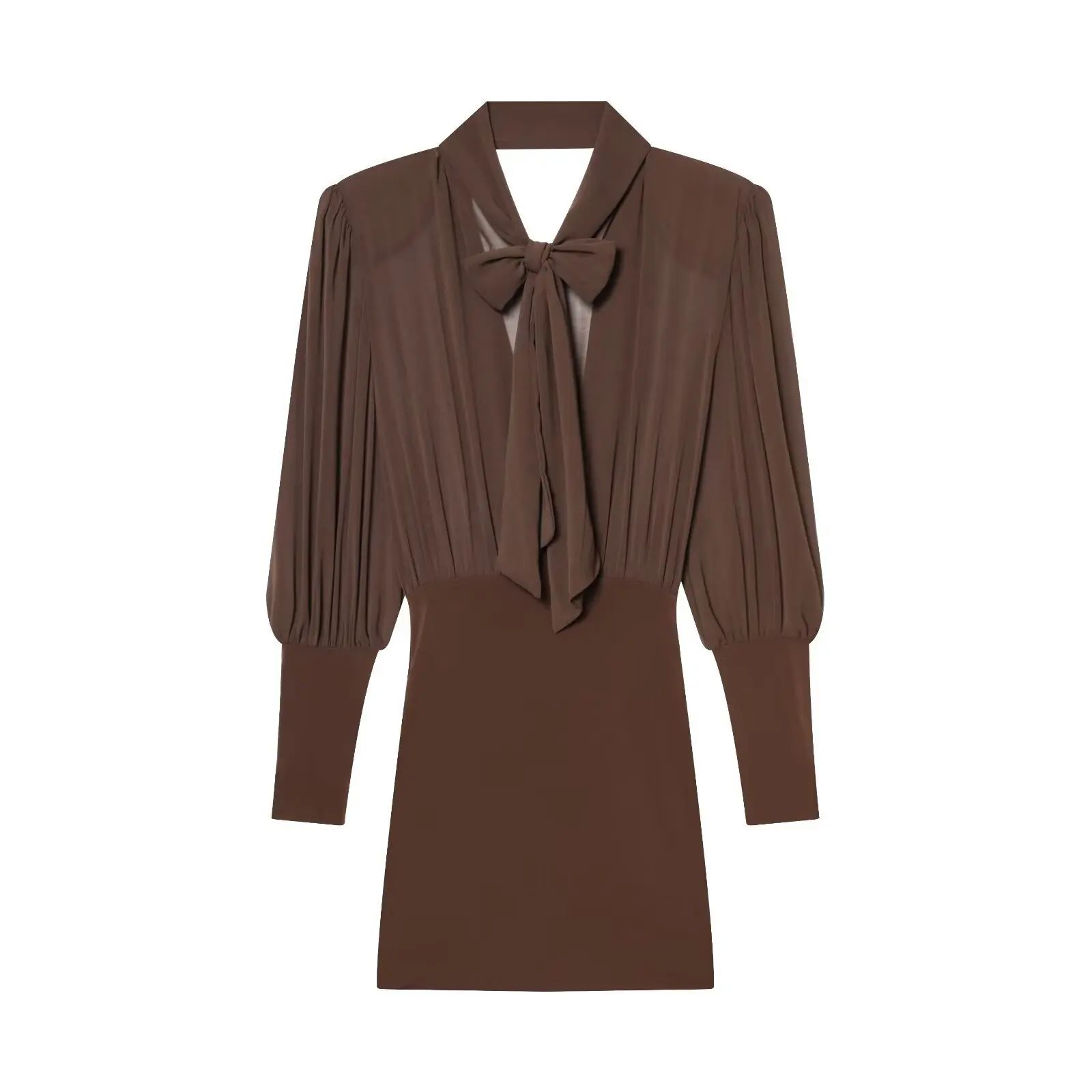 Jenny & Dave Minimalista Francese Elegante Chiffon Abito Lavorato A Maglia Festa Di Natale Mini Vestito Sexy 2026 Primavera Moda Abiti Wo