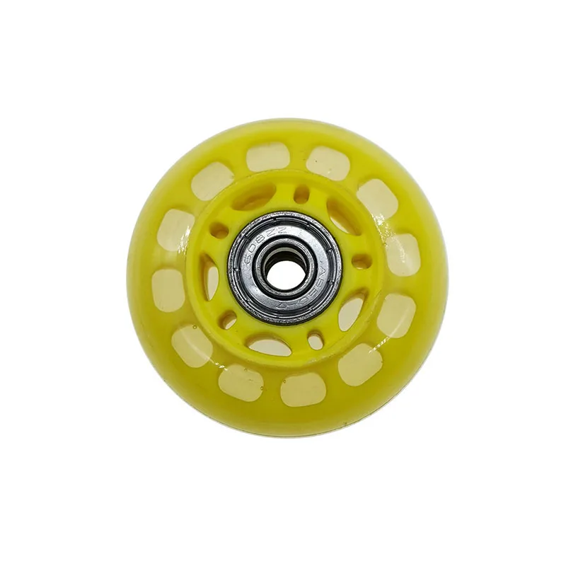64*24*8mm Caster Wheels Transparent Noiseless Luggage Wheel Roller Skates Matching