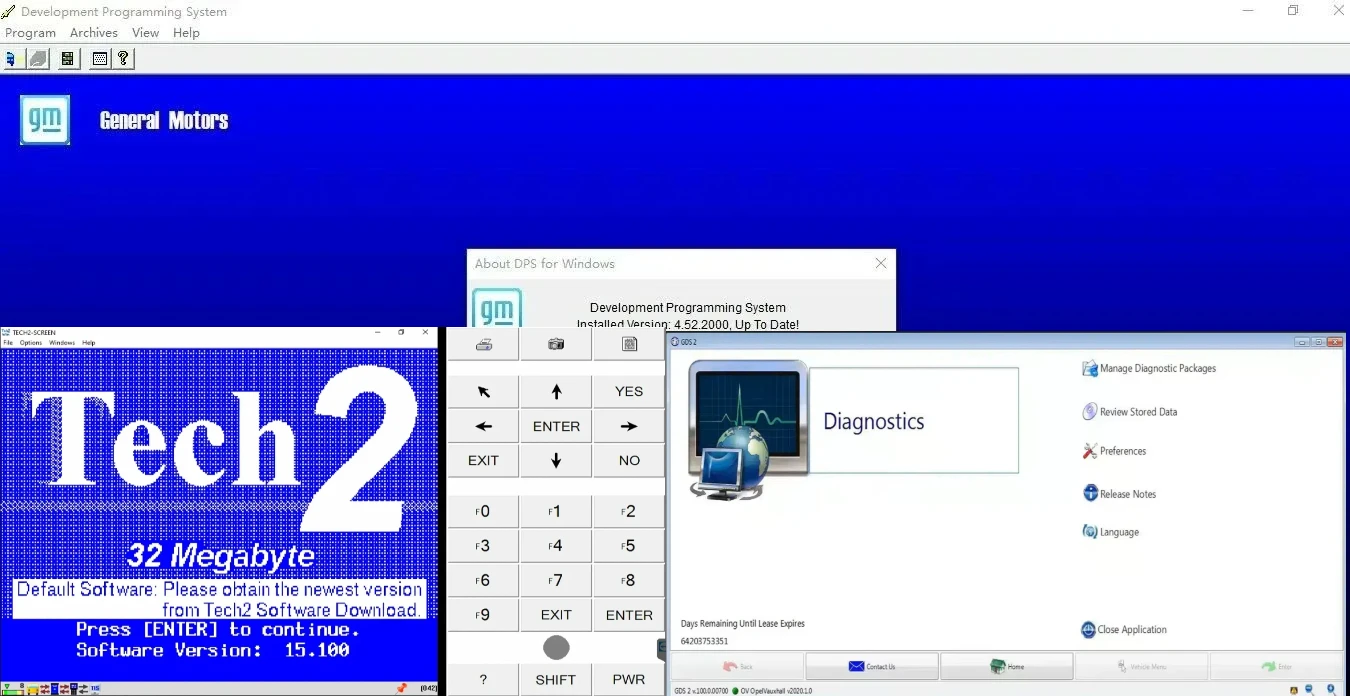 

GM Tech2win GDS2 DPS Diagnostic software