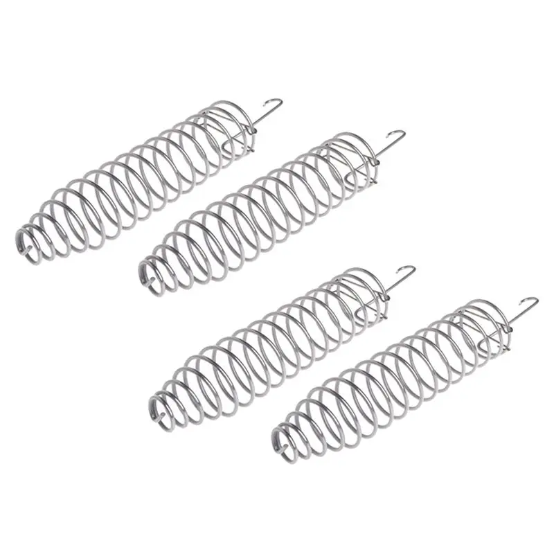 AT21-2X Spiral Birds Feeder, Millet Treat Fruit Holder For Parrot - Stainless Steel
