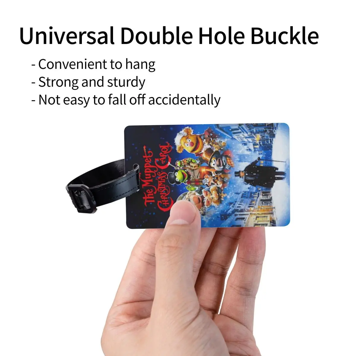 Muppet عيد الميلاد كارول علامات الأمتعة حقيبة الملحقات السفر موضة الأمتعة الصعود علامة التسمية حامل معرف اسم العنوان