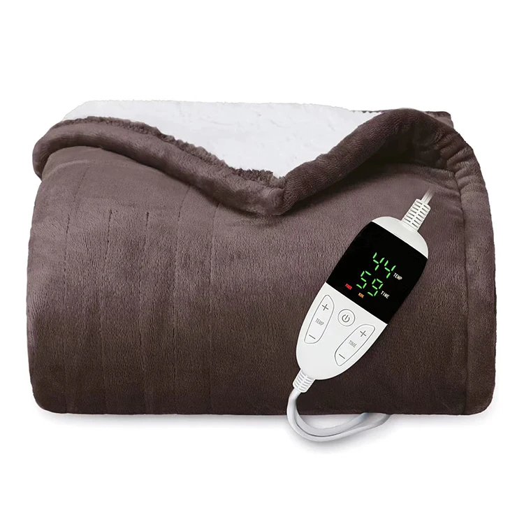Custom  Luxury Cover Portable Thermal Soft Bed Warmer Under  Heated Pad Wearable Usb Throw Heating Electrical Blanket for Winter