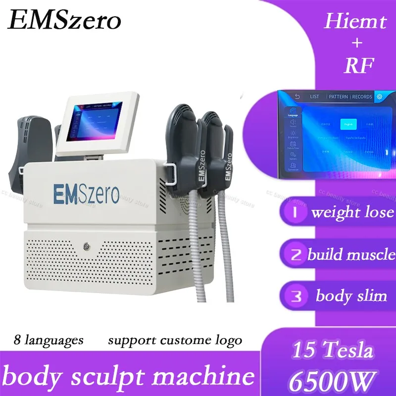 

6500W 15 Tesla Professional EMSzero neo RF Machines Body Slimming Sculpt Loss Weight Sculpting Beauty EMS Muscle Stimulator