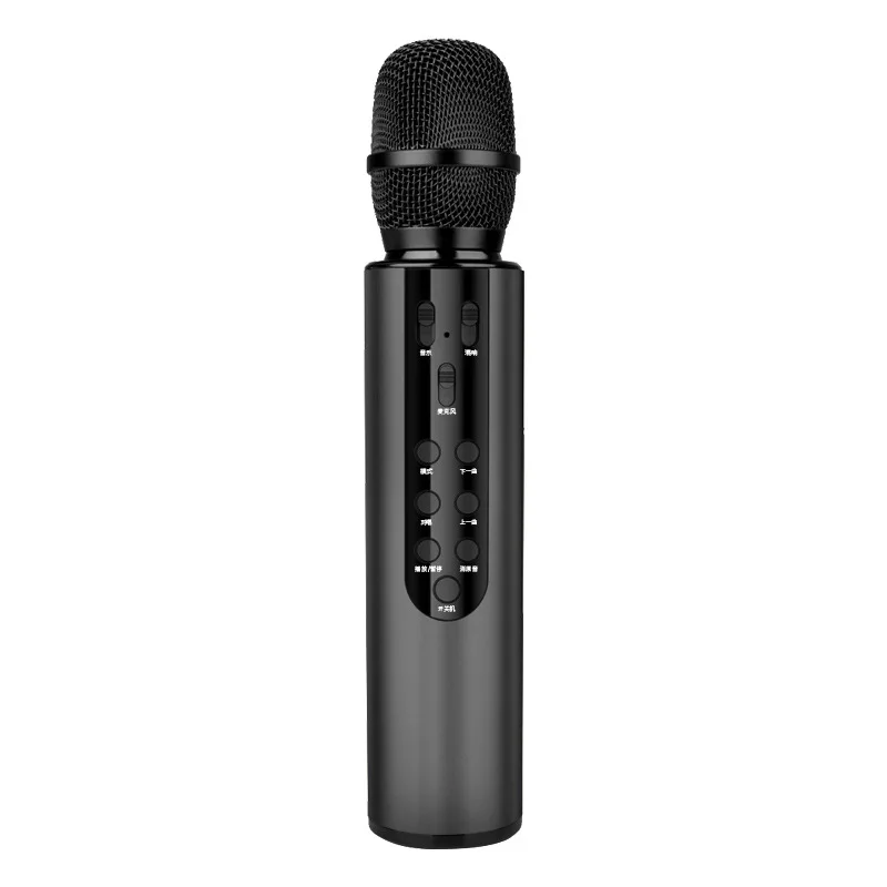 K6 Multifunctional Wireless Bluetooth Karaoke Microphone with Double Speakers Portable Intelligent Microphone for Mobile Phone