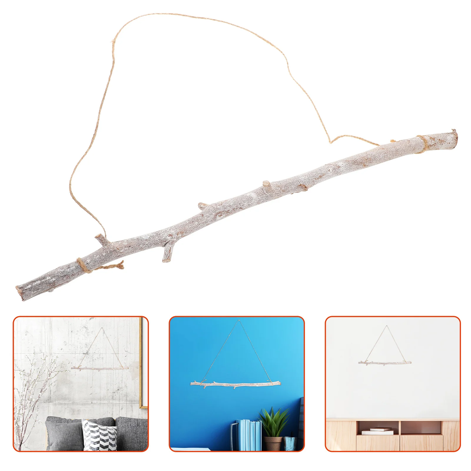 

Rustic Driftwood Branch Wall Hanging Wood Stick Decor for Hanging Glass Bottles Mini Vases Flowers Plants Jewelry Photos