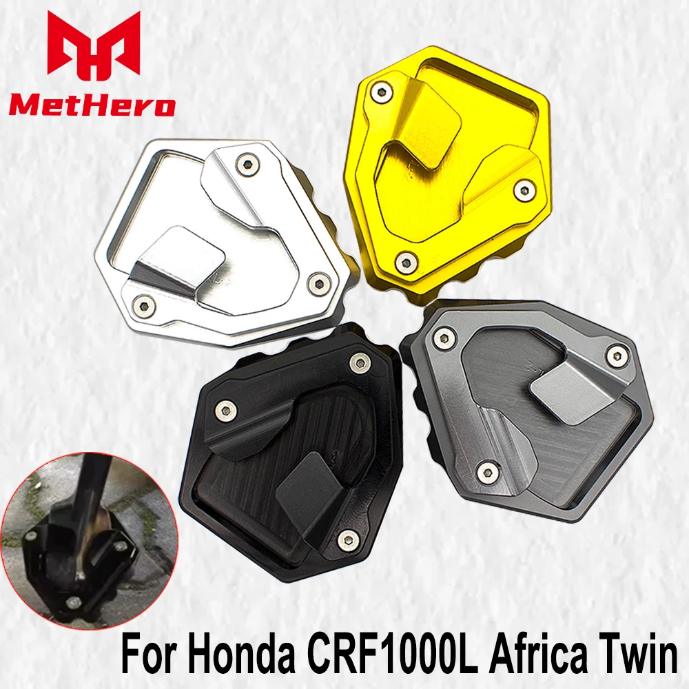 

CNC Aluminum Motorcycle Kickstand Side Stand Extension Enlarger Pad Plate Fit For Honda CRF1000L Africa Twin 2016 2017 2018
