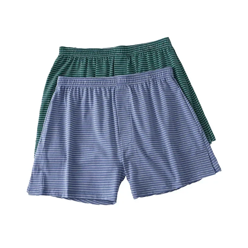 Mens Underwear Aro Pants Summer Breathable Cotton Boxers Youth Striped Boxershorts Pajama Pants  Mentrual Panties