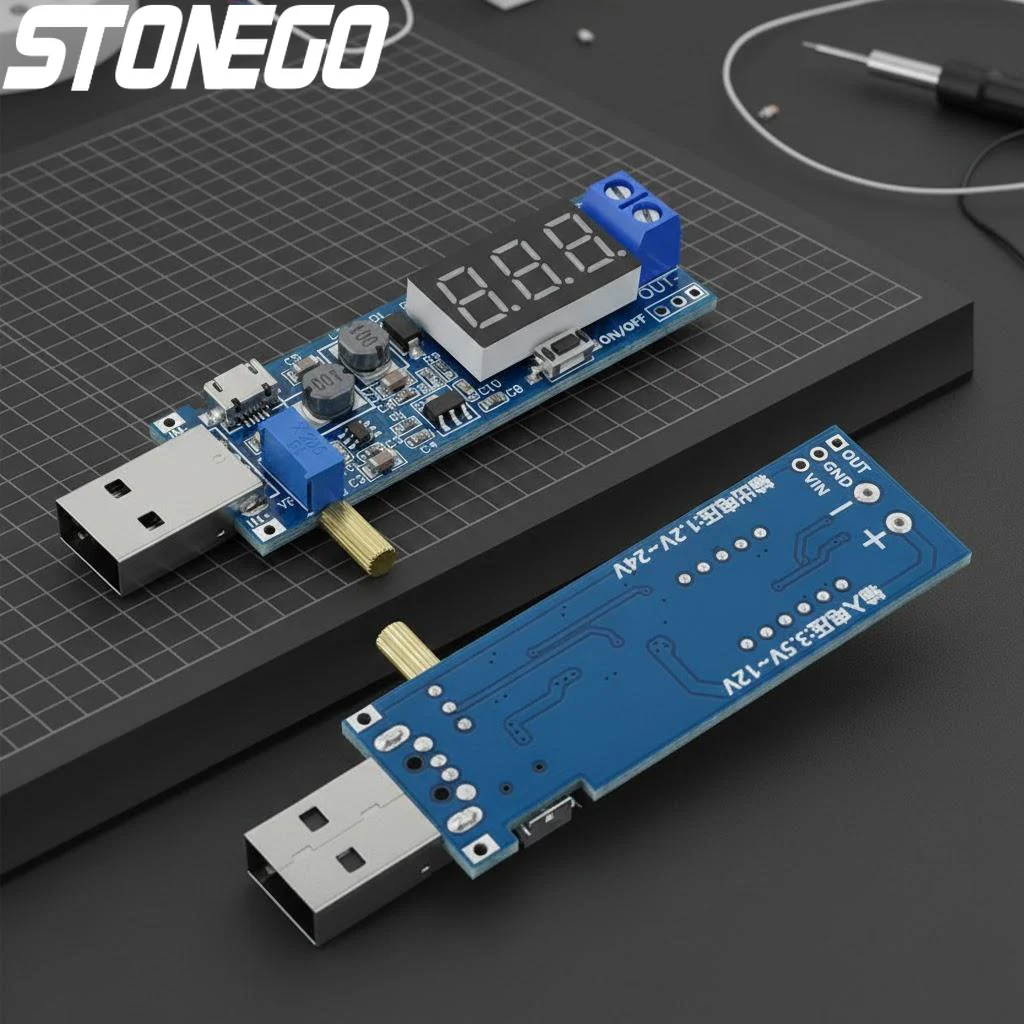DC-DC 5V to 3 3V 9V 12V 24V USB Step Up Down Power Supply Module Adjustable Boost Buck Converter
