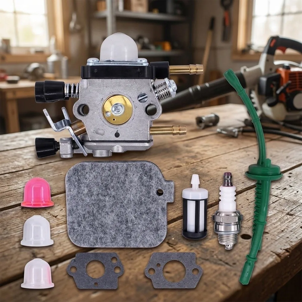 BG45 BG46 BG55 BG65 BG85 SH55 SH85 Carburettor Repair Kit for Leaf Blowers Includes Carburettor Gasket Set Bulb Fuel Hose