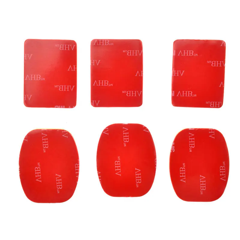 6pcs VHB Double Sided Adhesive Sticker For GoPro Hero 12 11 10 9 Camera Flat Curved Surface Base Mount Sticky Pads Accessories