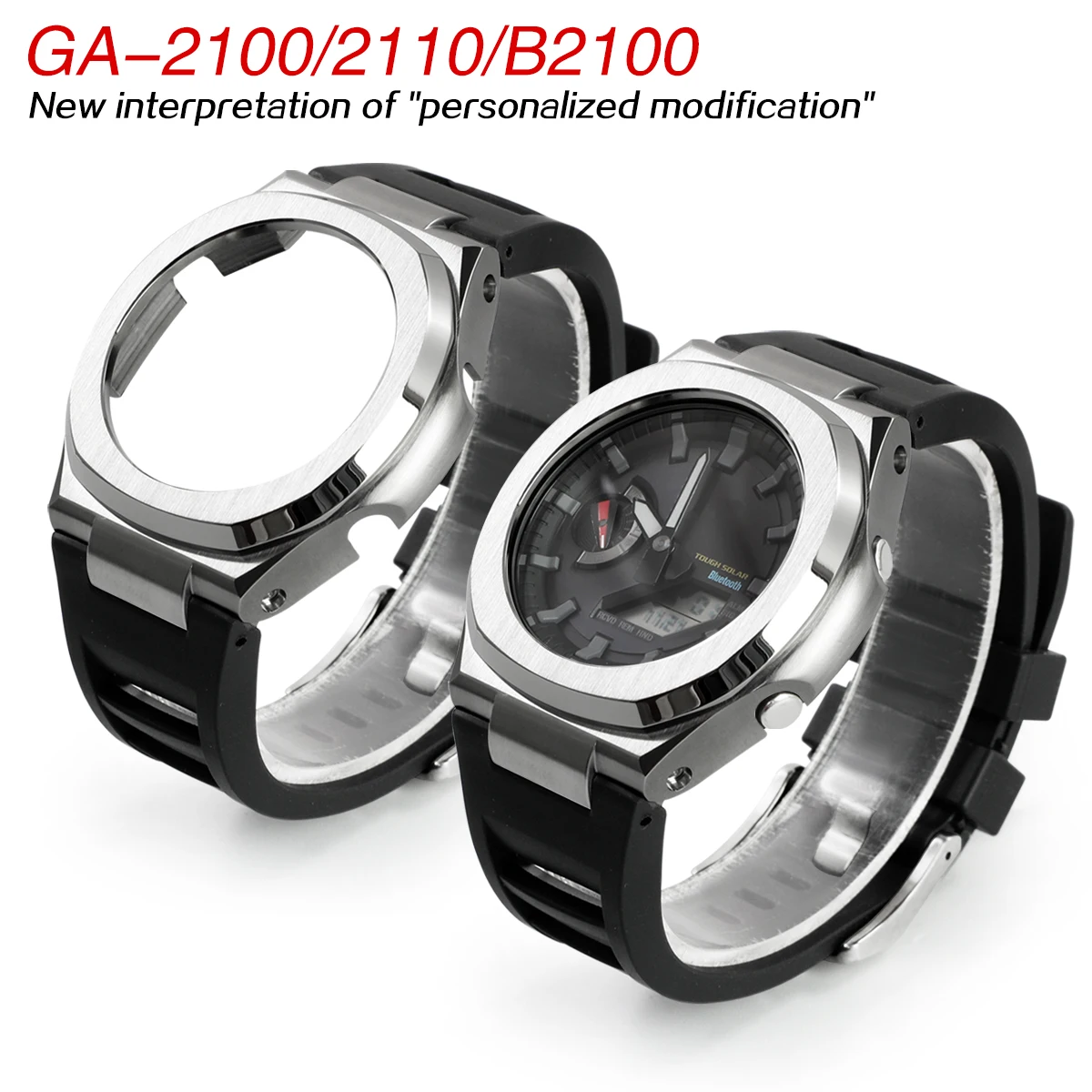 nautils-style-ga2100-mod-kit-stainless-steel-watch-case-rubber-strap-compatible-with-ga-2110-ga-b2100-watch-part-replacement