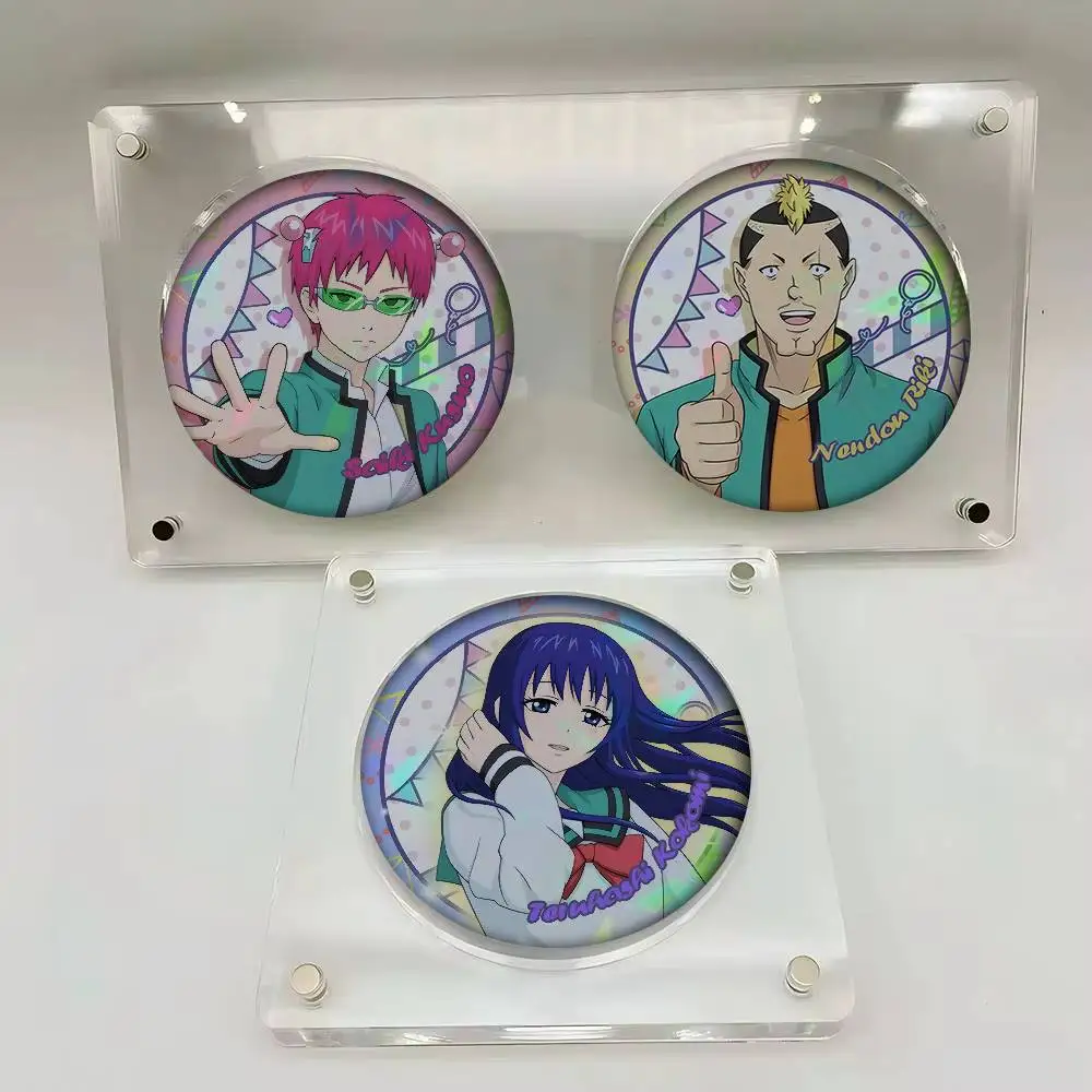 Anime The Disastrous Life of Saiki K   32/44/58MM Customizable Button Cute Funny Creative Badge Jewelry Decor Gifts For Friends