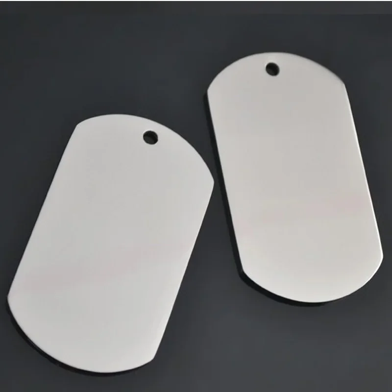 

Hot sale100pcs/lot Stainless Steel Army Dog Tags Blank Military Dog Tags Suitable for Engraving Blank Id Tag