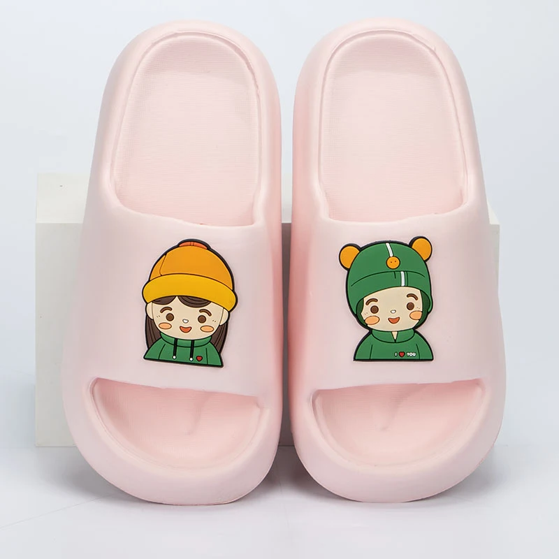 Couple Platform House Slippers Women 2024 Summer Kawaii Non Slip Bathroom Flip Flops Woman Eva Soft Thick Bottom Slides Shoes